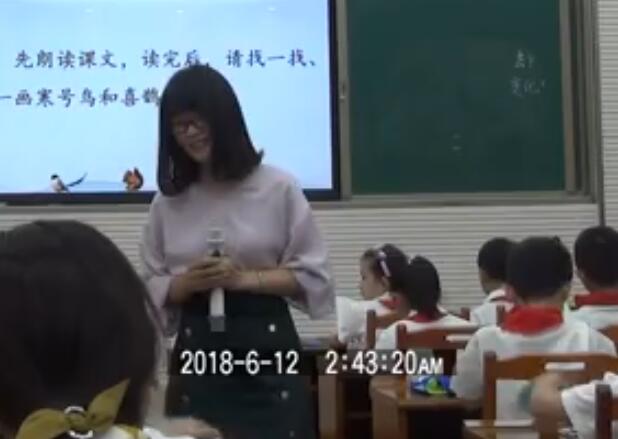2018年河南省小语教研员暨骨干教师培训二年级上册《13.寒号鸟》陈静